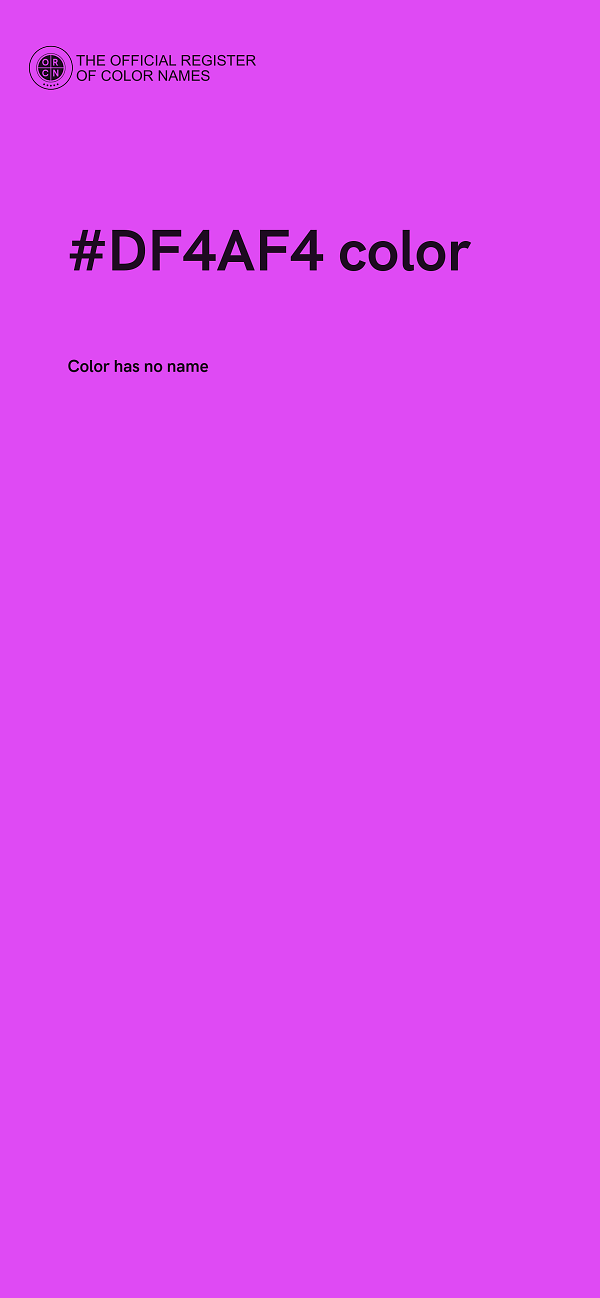 #DF4AF4 color image