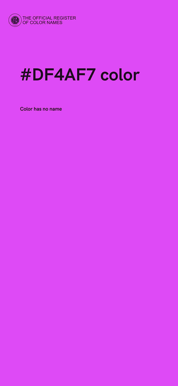 #DF4AF7 color image