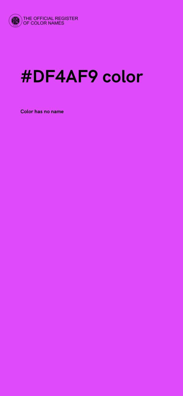 #DF4AF9 color image