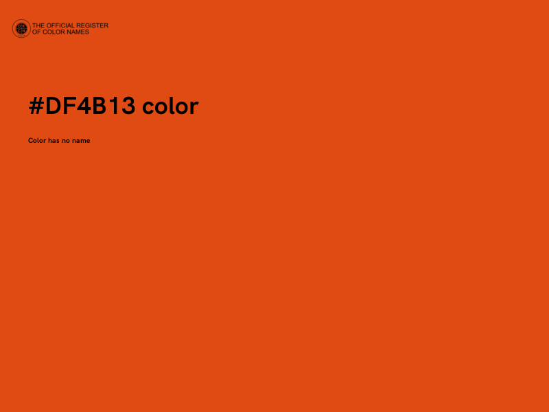#DF4B13 color image