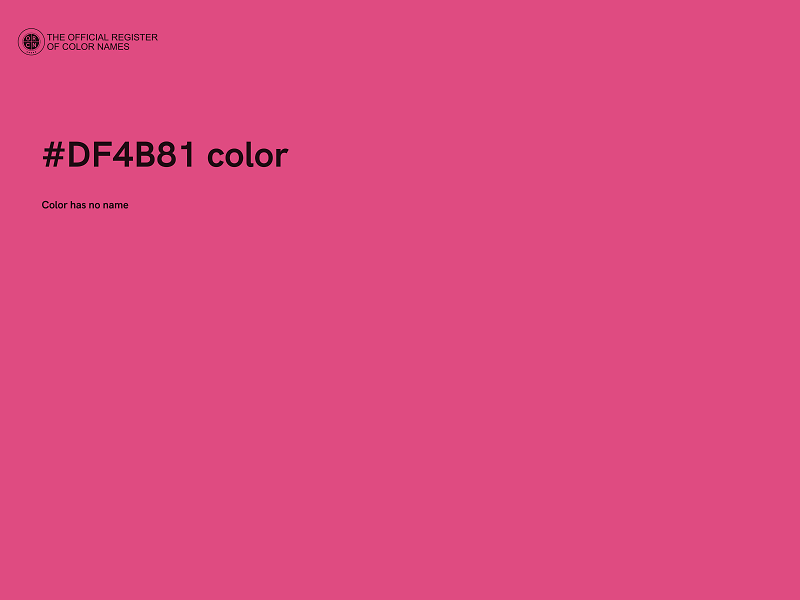 #DF4B81 color image