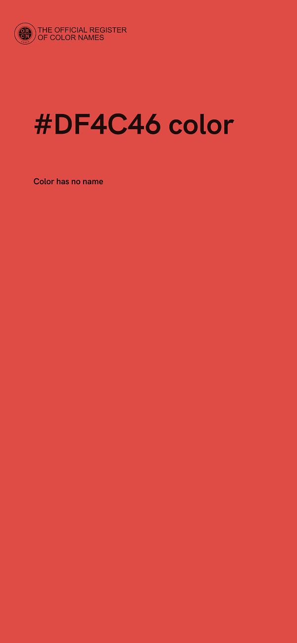 #DF4C46 color image