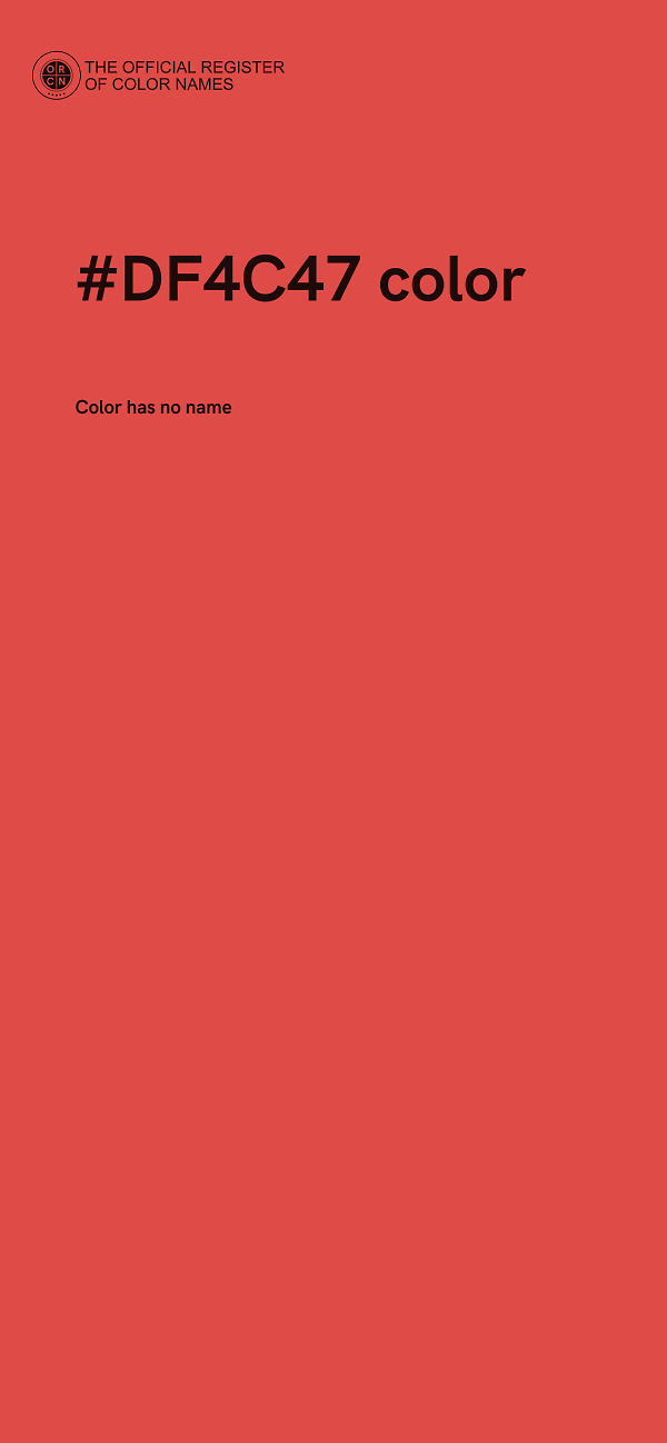 #DF4C47 color image