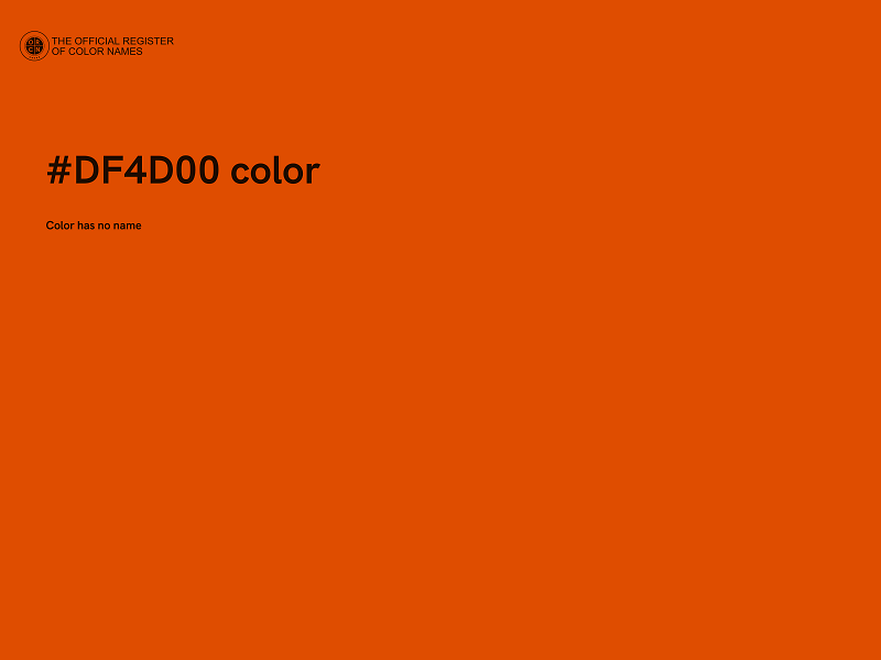#DF4D00 color image