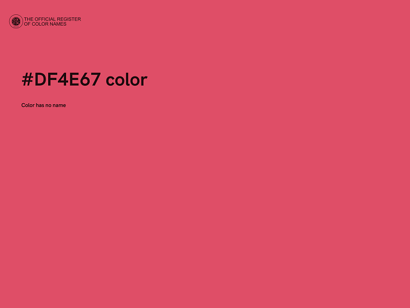 #DF4E67 color image