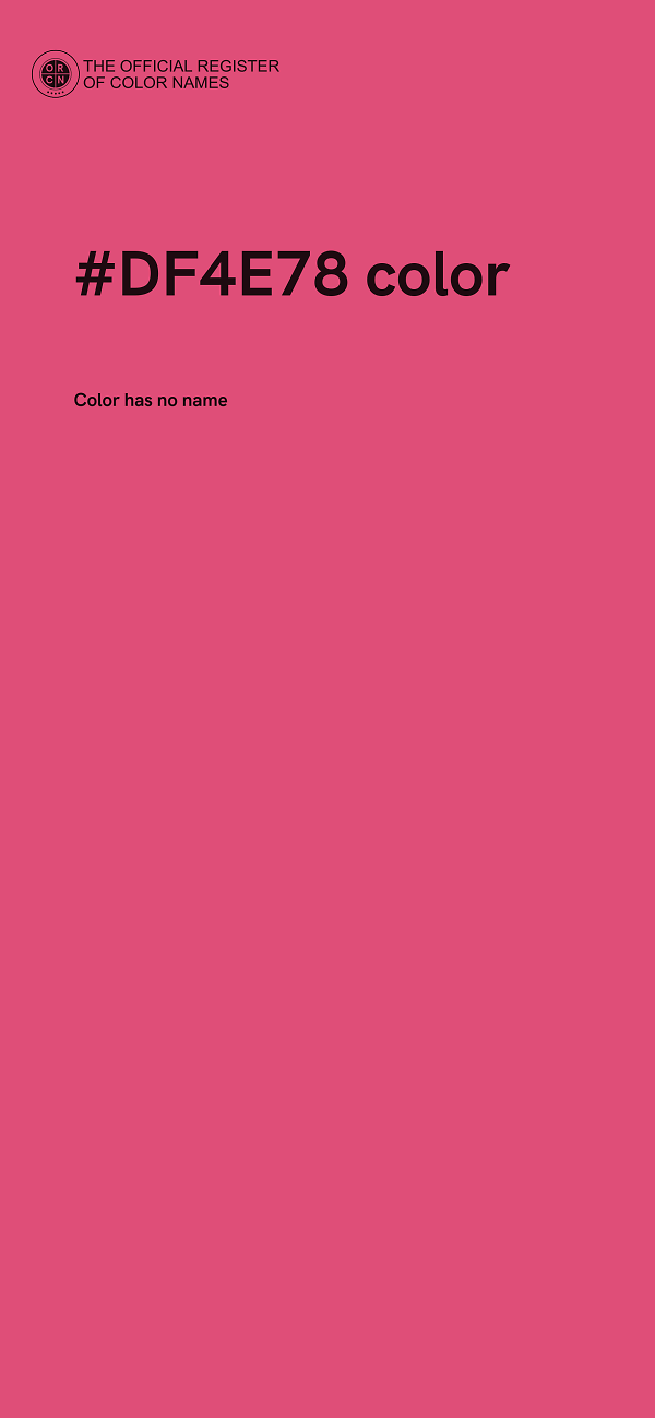 #DF4E78 color image