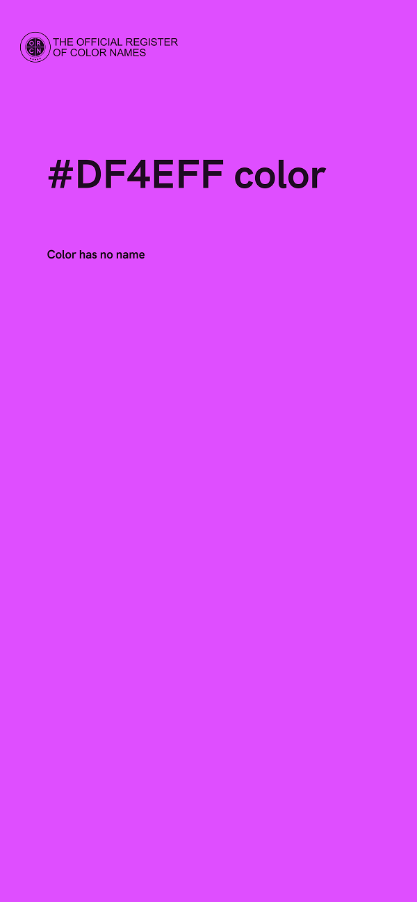 #DF4EFF color image