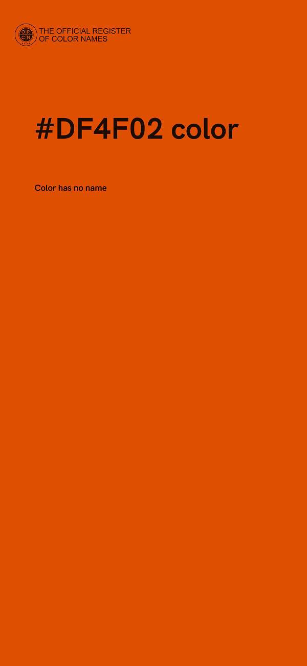 #DF4F02 color image