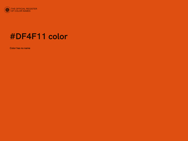 #DF4F11 color image