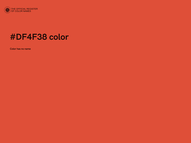 #DF4F38 color image