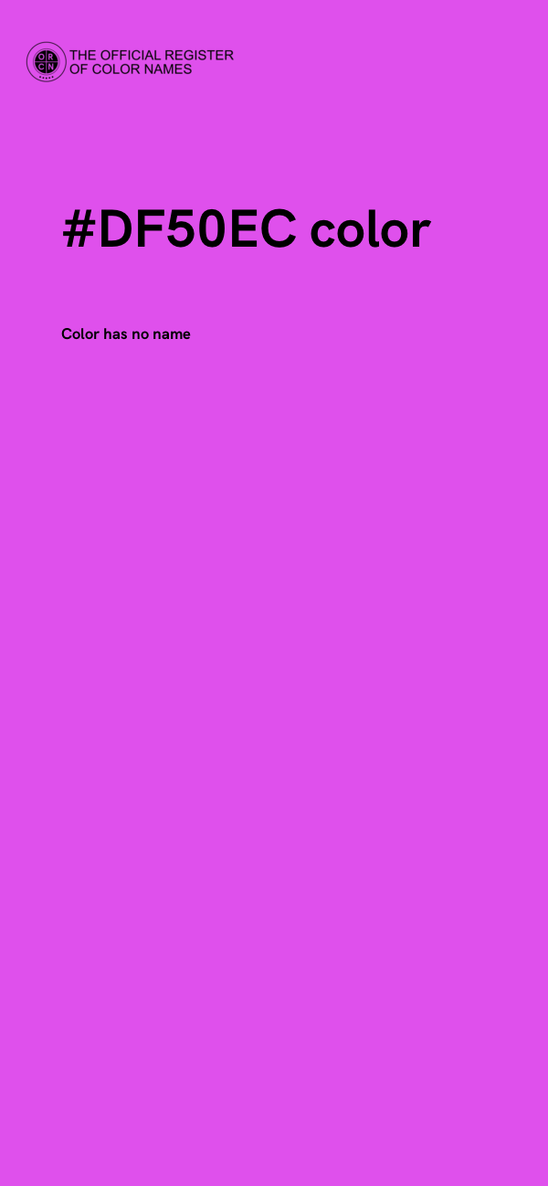 #DF50EC color image