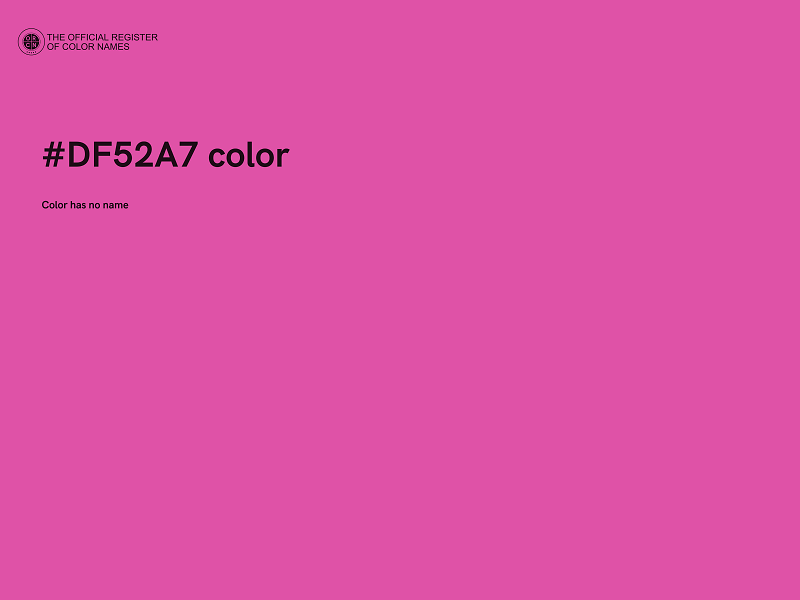 #DF52A7 color image