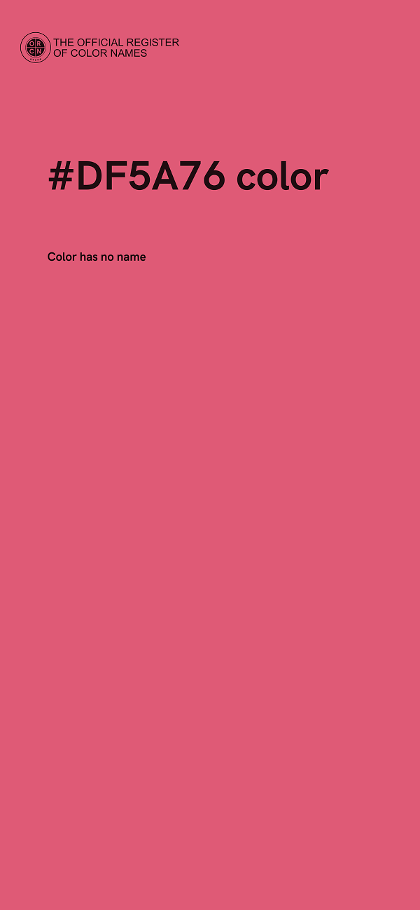 #DF5A76 color image
