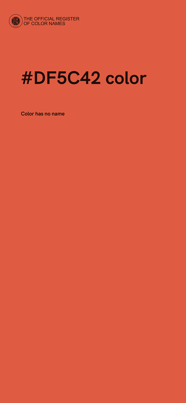 #DF5C42 color image