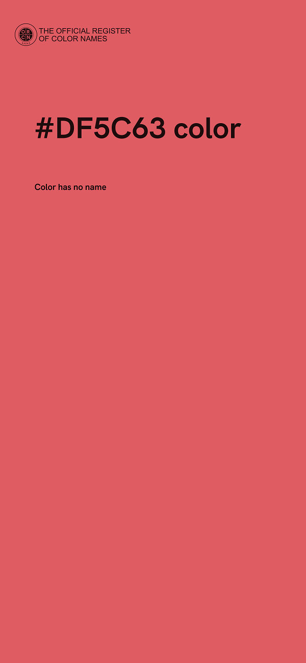 #DF5C63 color image