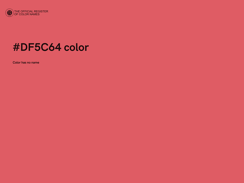 #DF5C64 color image