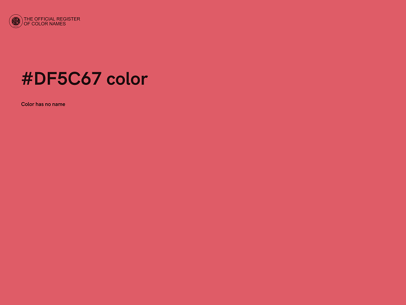 #DF5C67 color image