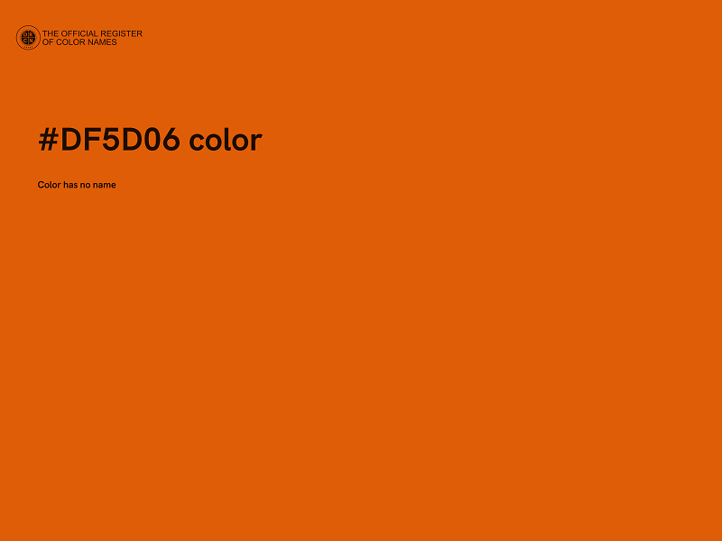 #DF5D06 color image