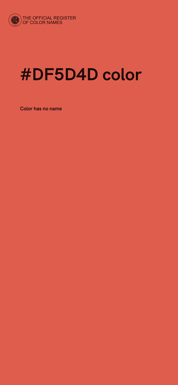 #DF5D4D color image