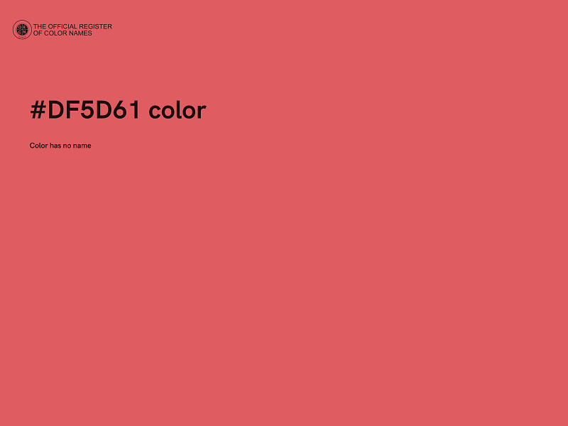 #DF5D61 color image