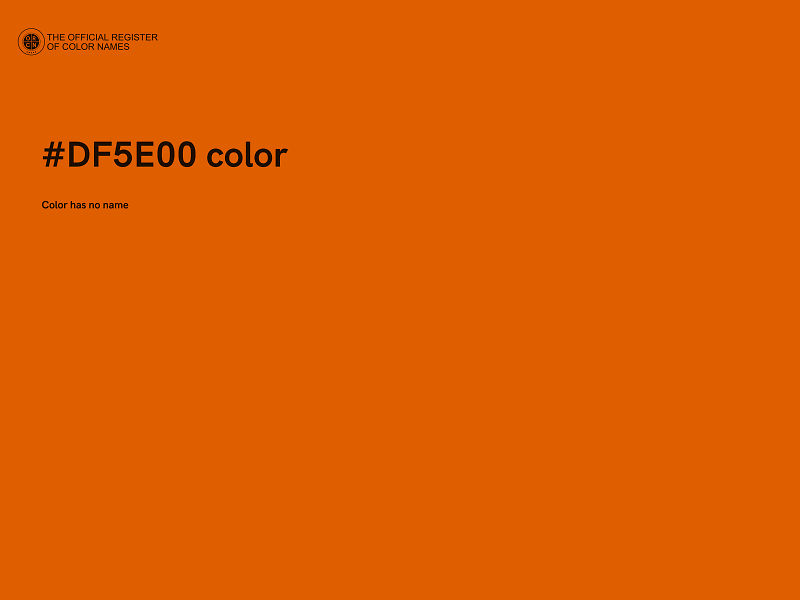 #DF5E00 color image