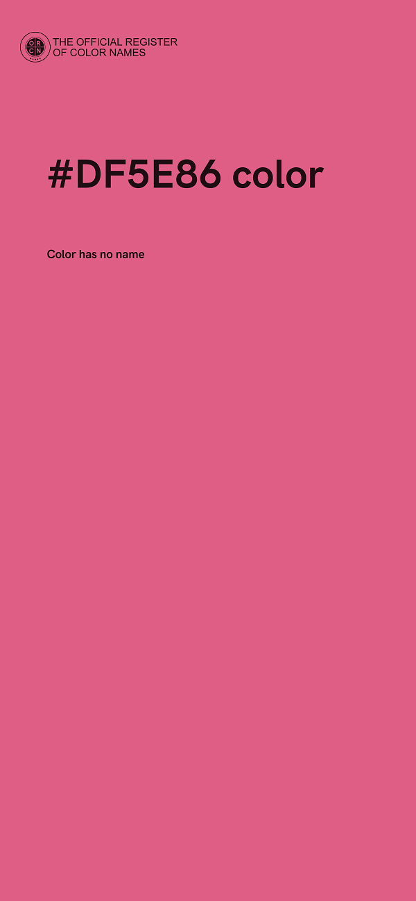 #DF5E86 color image