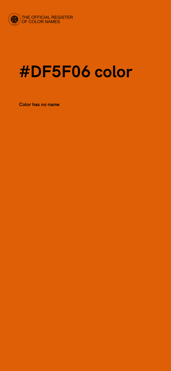 #DF5F06 color image