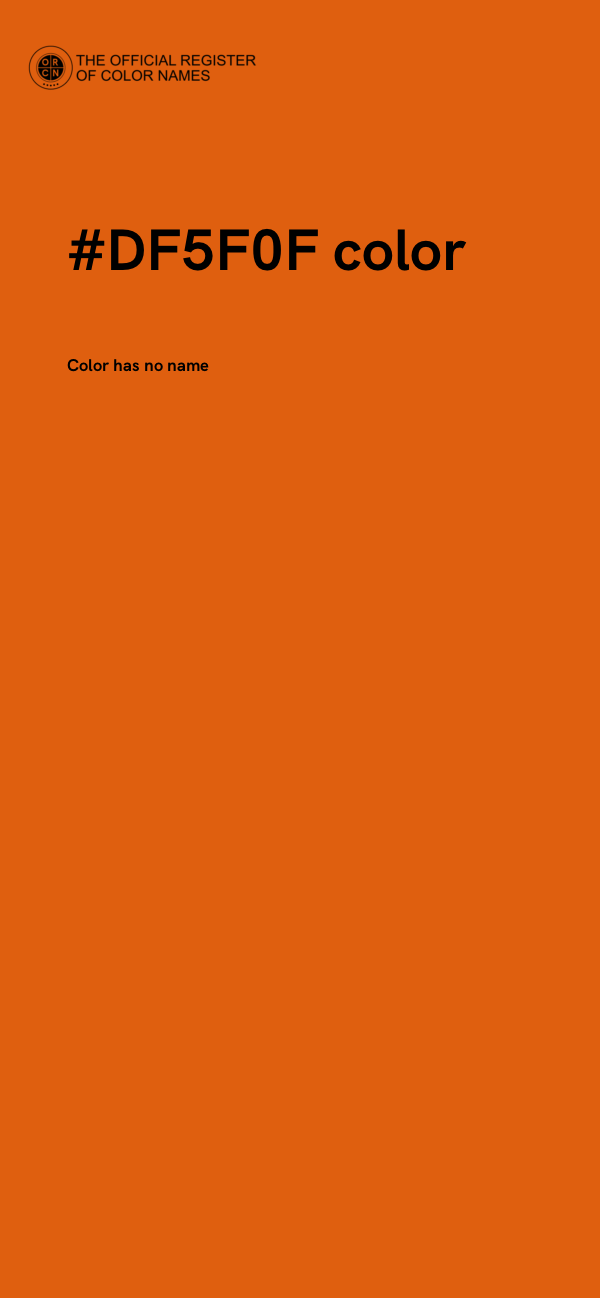 #DF5F0F color image