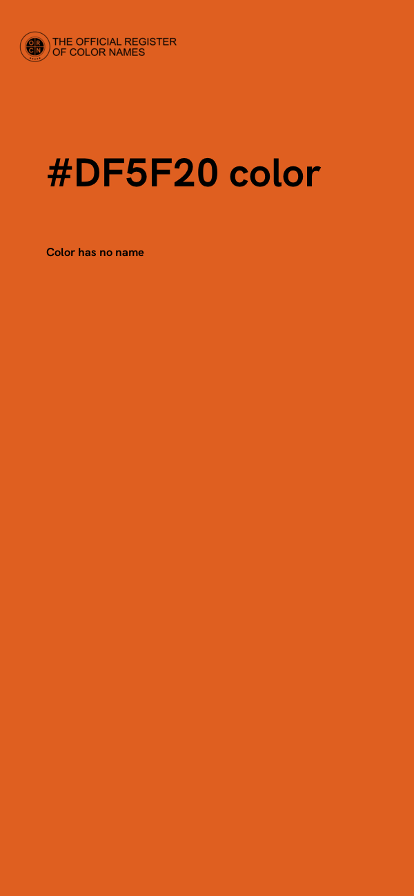#DF5F20 color image