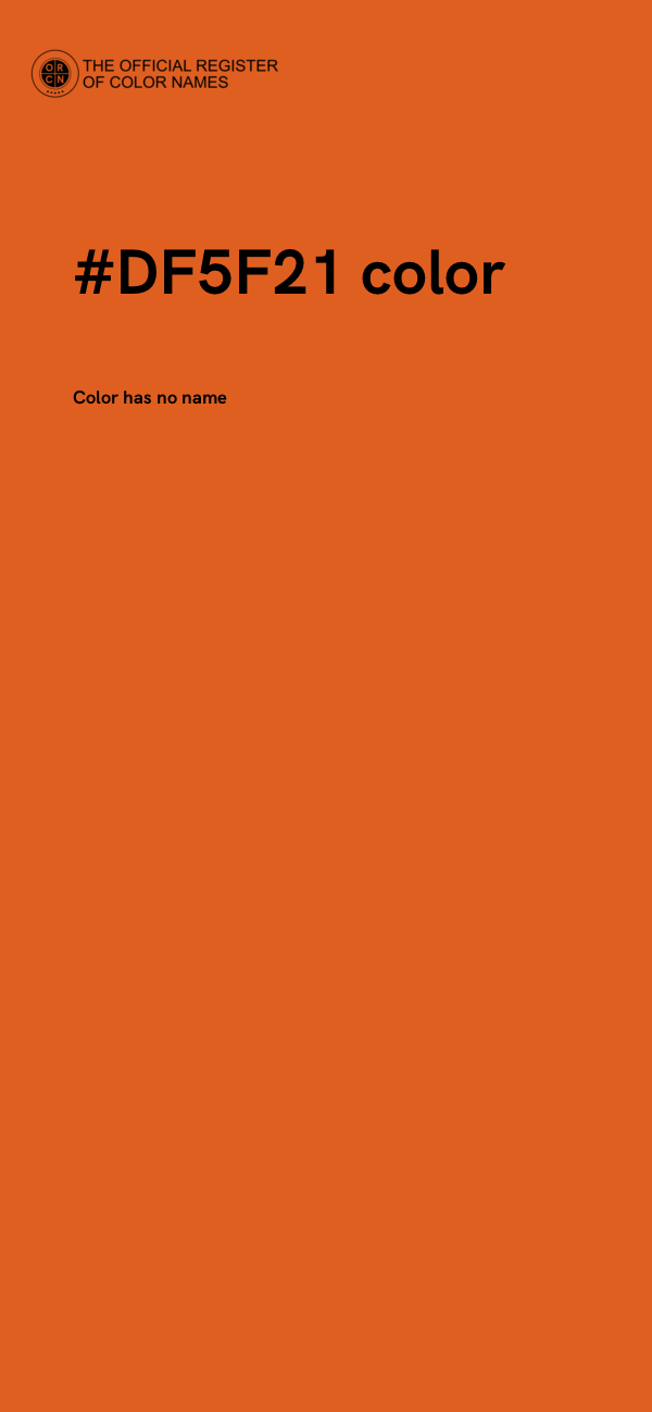 #DF5F21 color image