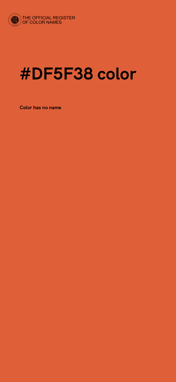 #DF5F38 color image