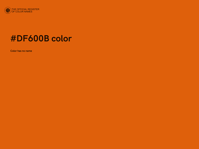 #DF600B color image