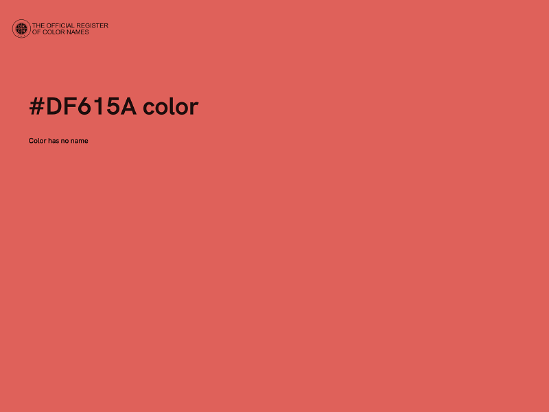 #DF615A color image