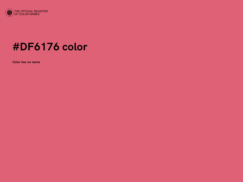 #DF6176 color image