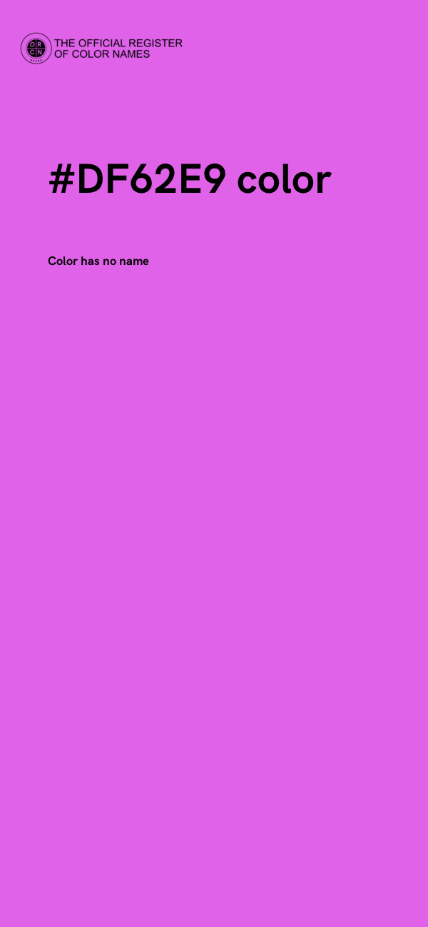 #DF62E9 color image