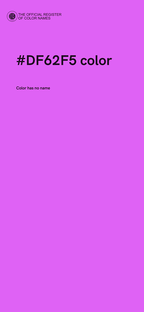 #DF62F5 color image