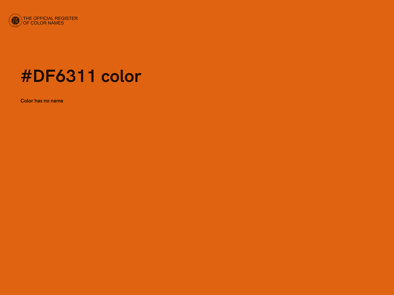 #DF6311 color image