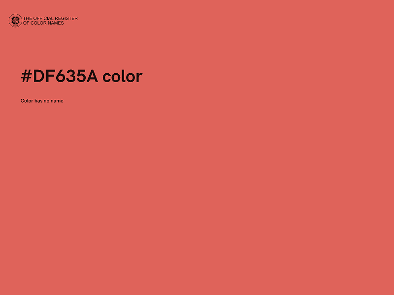 #DF635A color image