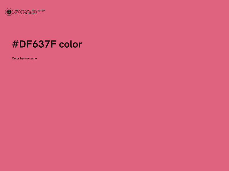 #DF637F color image