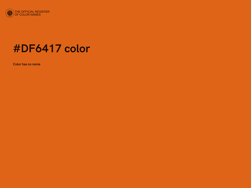 #DF6417 color image