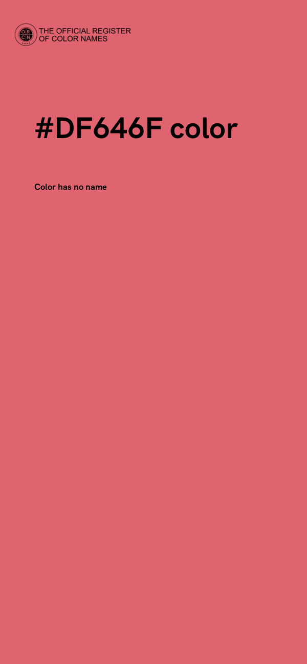 #DF646F color image