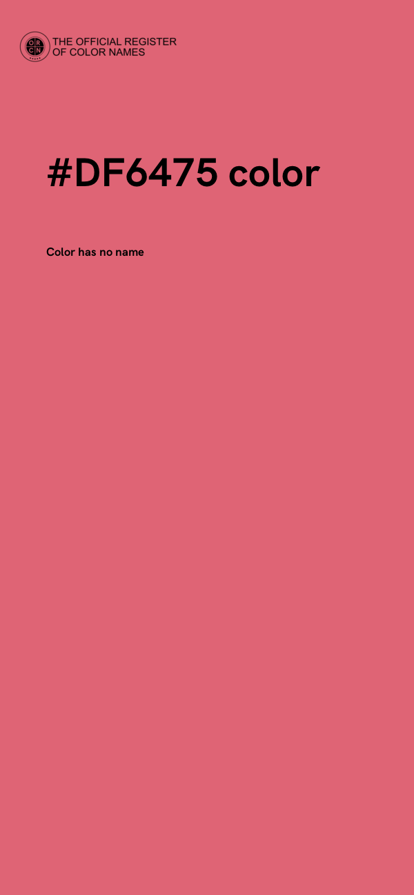 #DF6475 color image