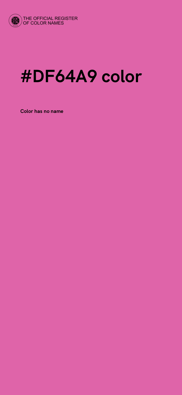 #DF64A9 color image