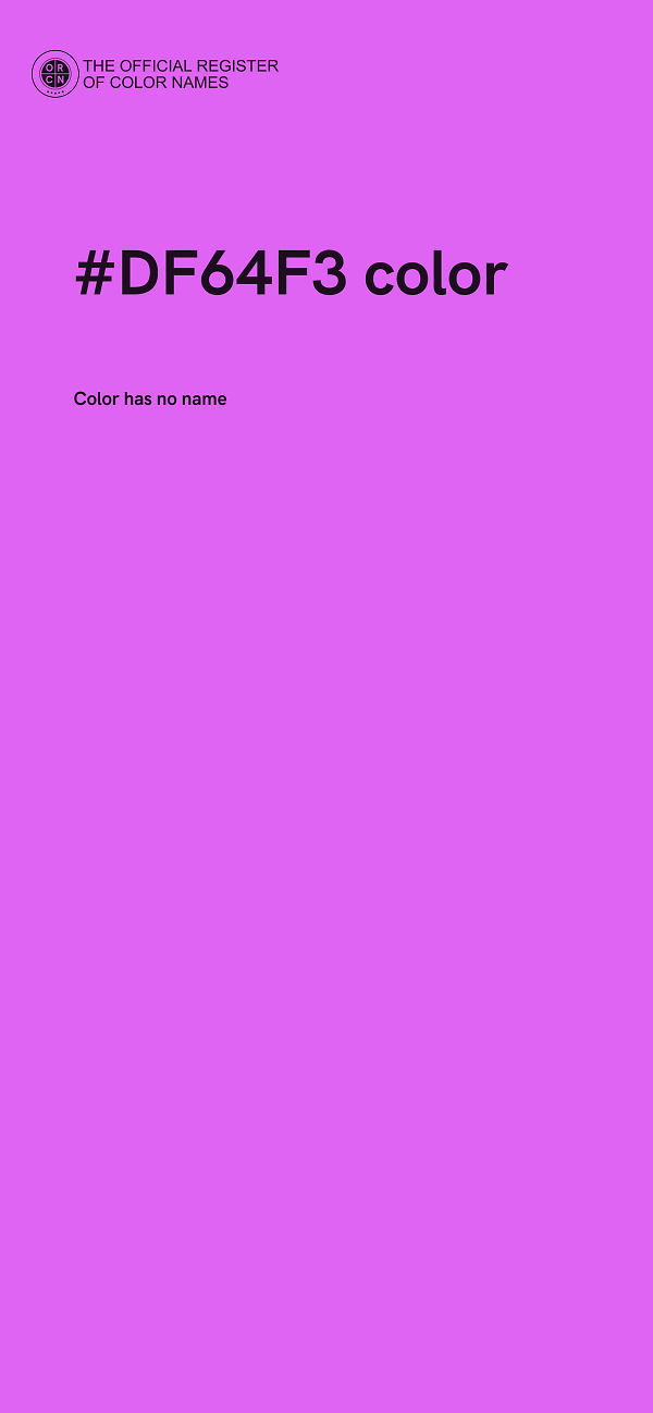 #DF64F3 color image