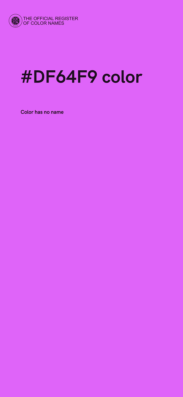 #DF64F9 color image