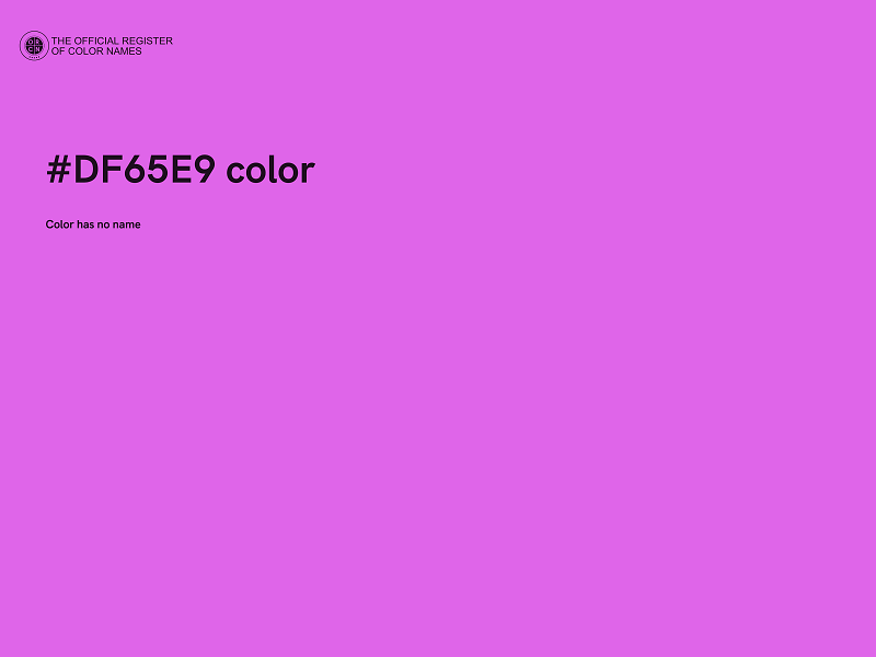 #DF65E9 color image