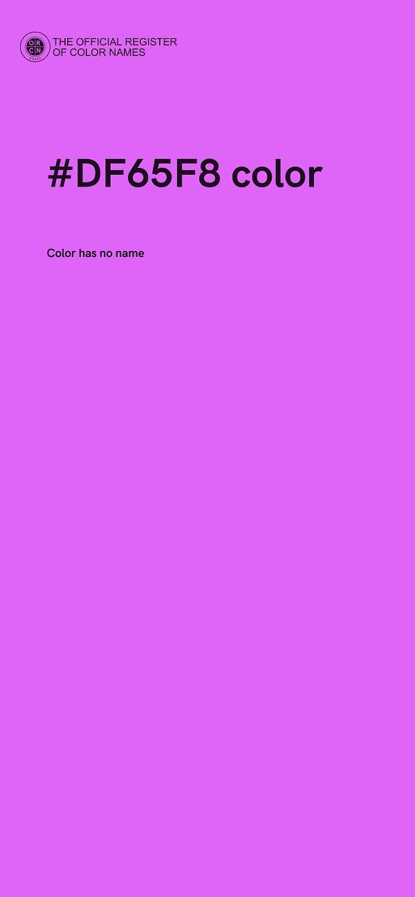 #DF65F8 color image