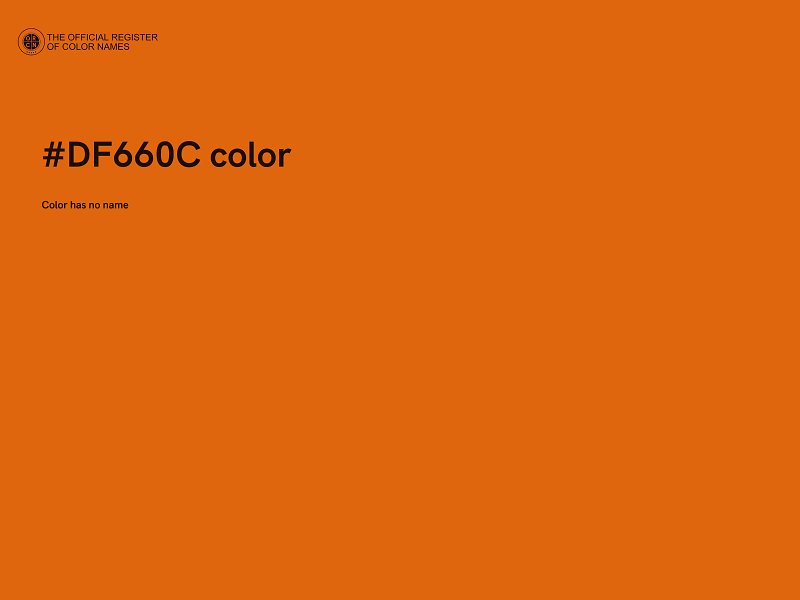 #DF660C color image