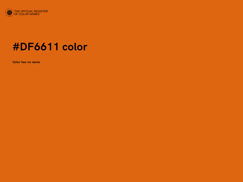 #DF6611 color image