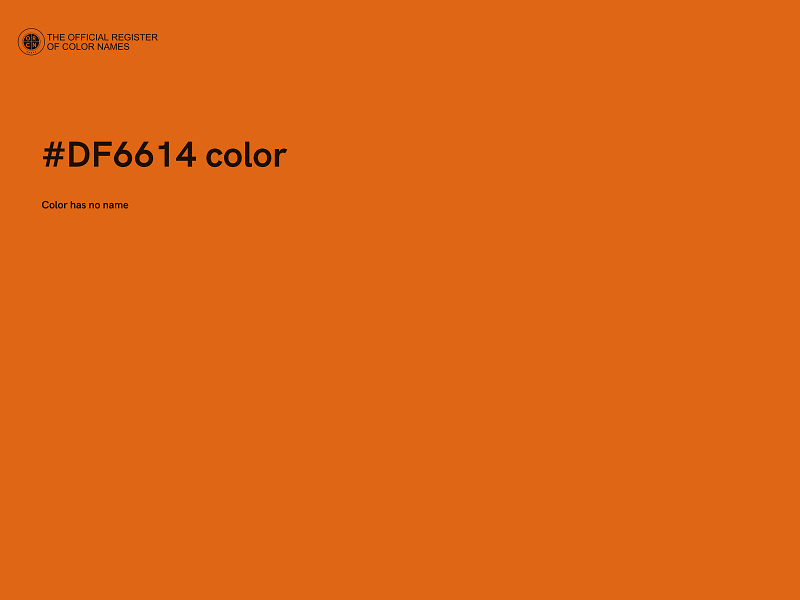 #DF6614 color image